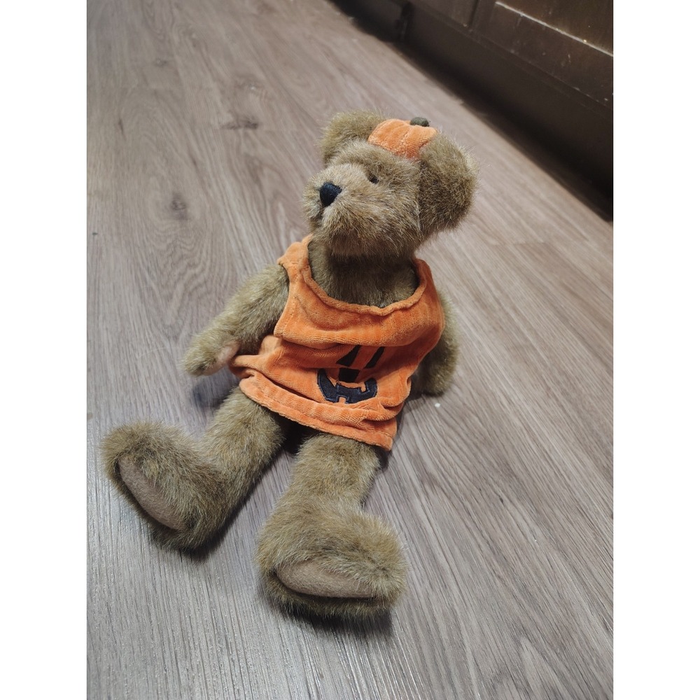 Vtg Boyds Bear Plush TJs Best Dressed Halloween Jack-o-lantern Pumpkin